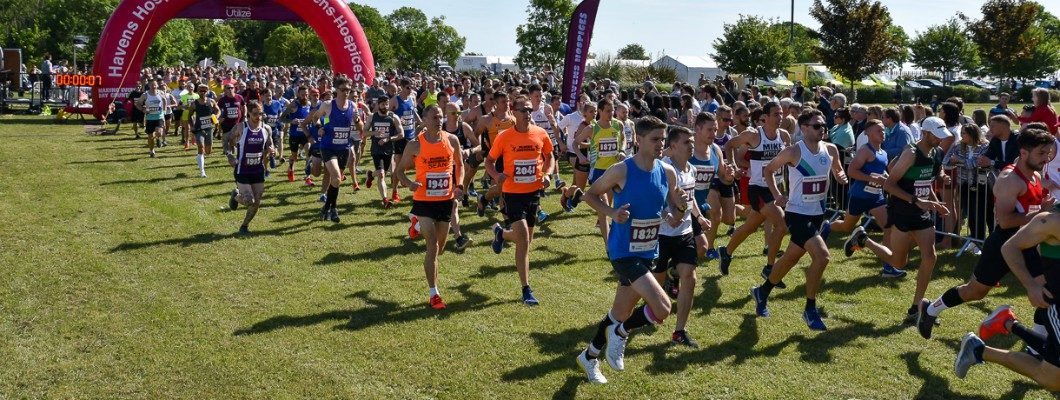 Runners setting off at the start line