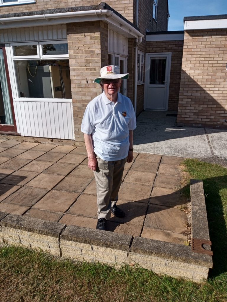 Peter Egleton in his Garden