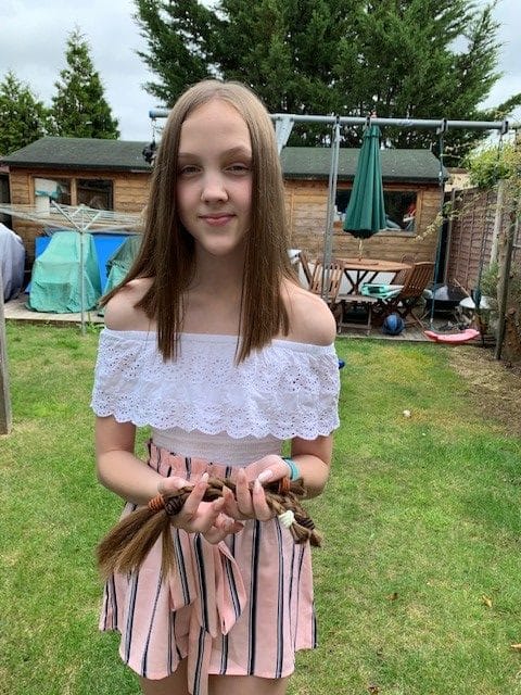 Tegan After Her Hair Cut in support of Little Havens