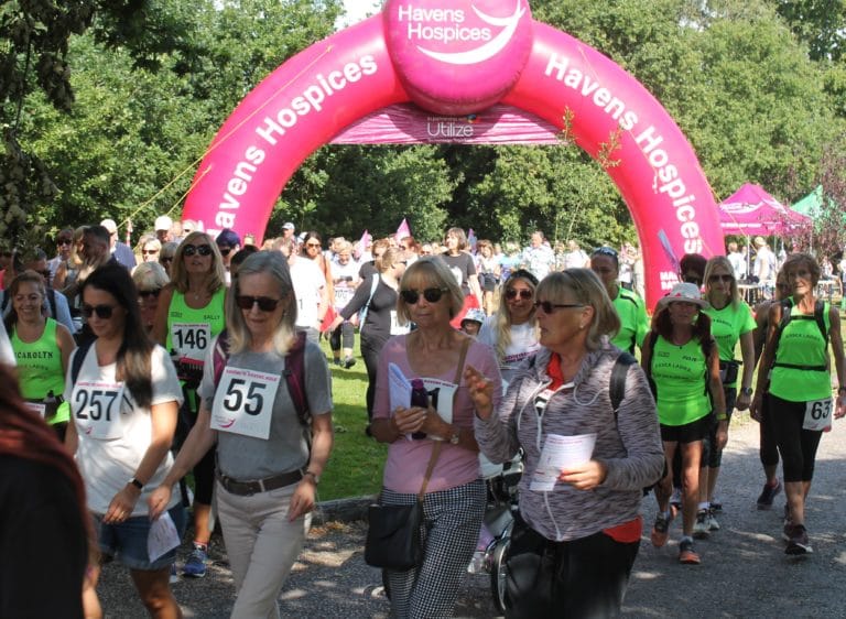 Participants taking part in the Havens to Havens Walk in 2019