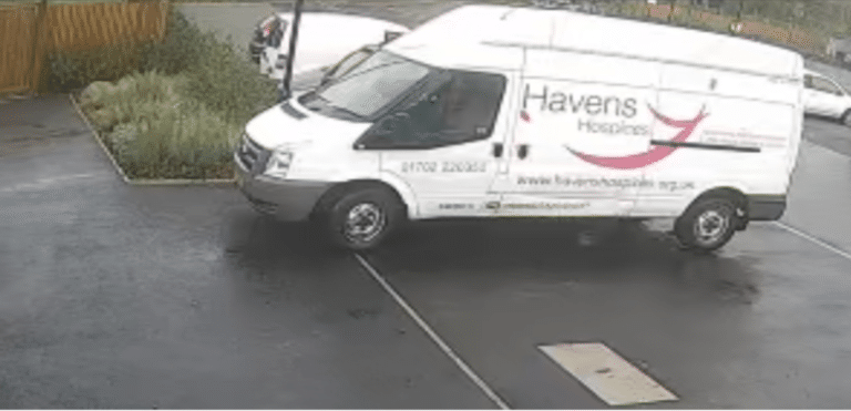 CCTV image of Havens Hospices' van