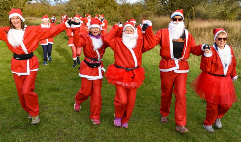 Participants running at the Run Santa Run event last year in 2019