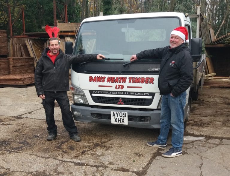 Sponsors Daws Heath Timber will be helping to collect Christmas Trees