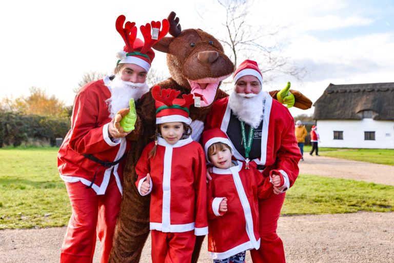 Family Participating In Last Year's Run Santa Run Event