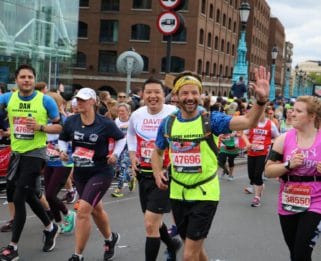 group of runners smiling
