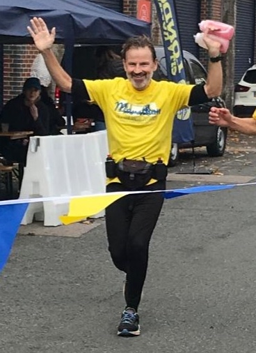Nick running a marathon