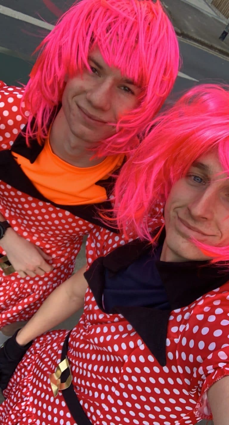 George and Luke from Leigh have been dressing up in fancy dress to run 5K every day in March to raise money for Little Havens
