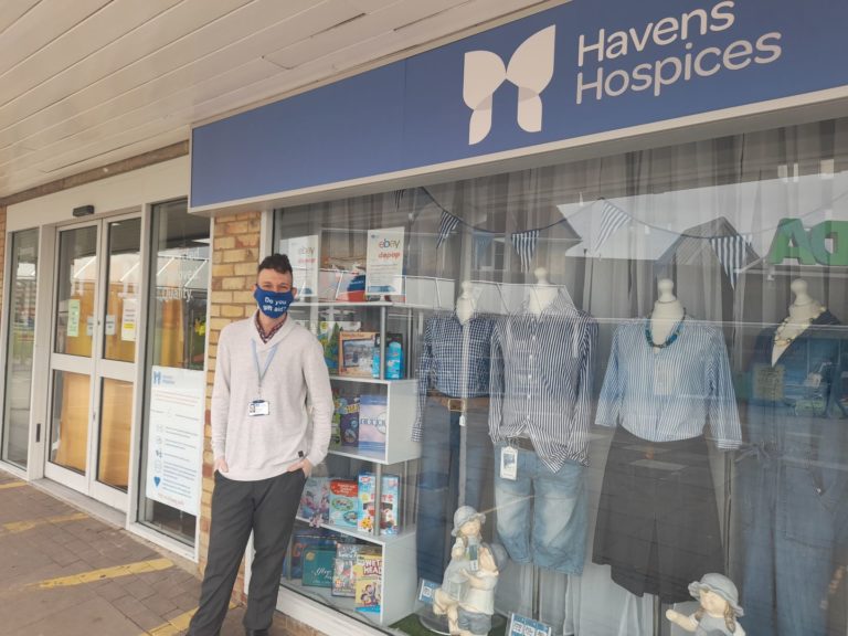 Eany Callahan, Multi-Site Shoebury Shop Manager outside the Shoebury Shop By Asda