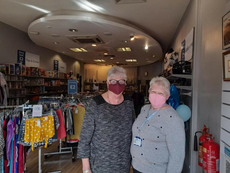 Carole Wingrove, volunteer at the shop and Jan Wright, cover manager at Prittlewell Shop
