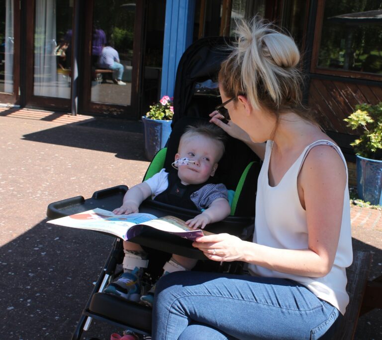 Edward and his mother Katy at Little Havens