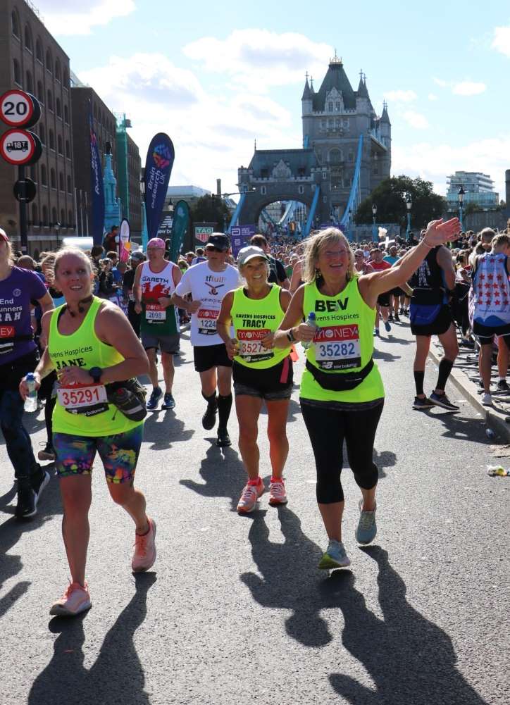 Team Havens Runners running in the London Marathon