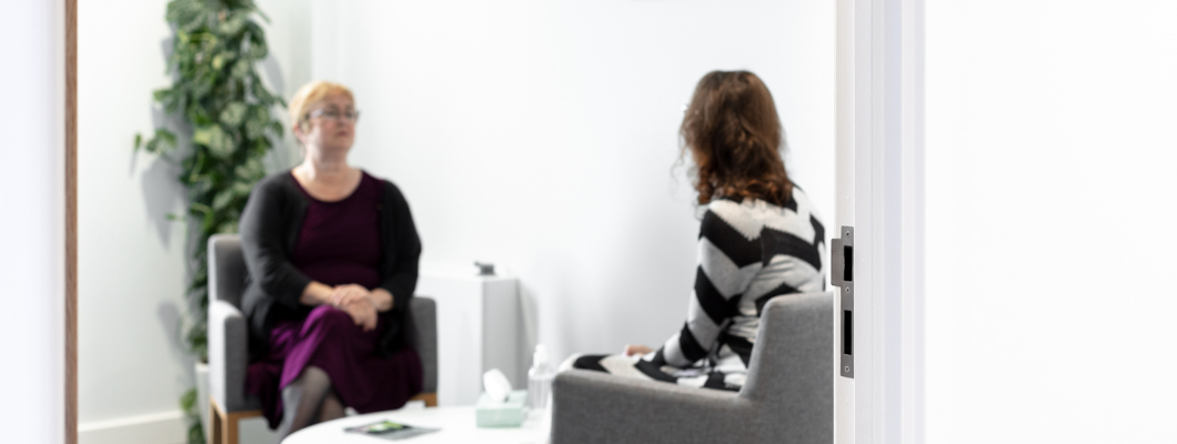 two people sat in a room for counselling