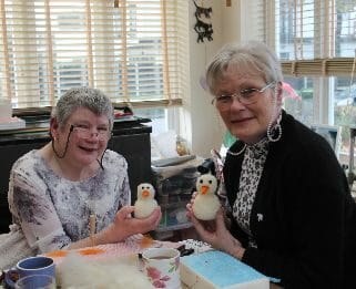 Jean and Jean in a creative therapy workshop