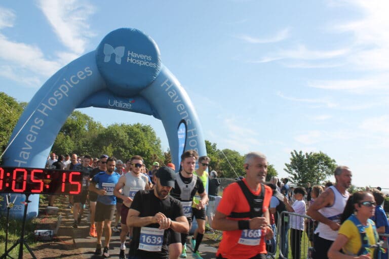 Runners at the start line of Southend Half Marathon 2022