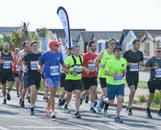 Runners on Southend seafront