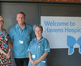 Dawn, Trevor and Dawn outside Fair Havens