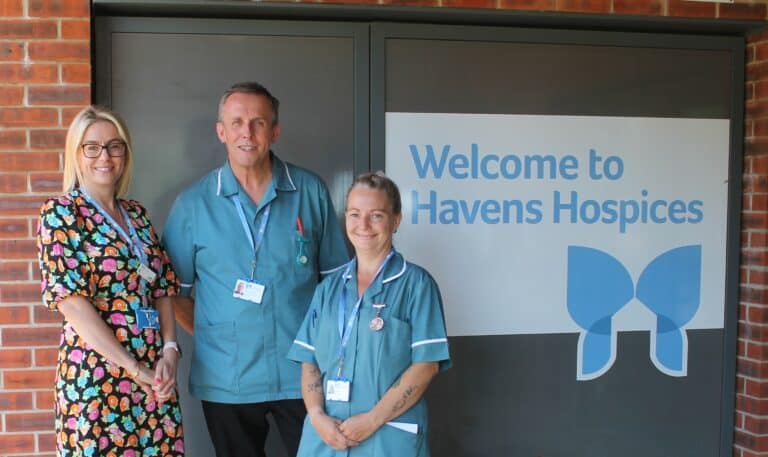 Dawn, Trevor and Dawn outside Fair Havens
