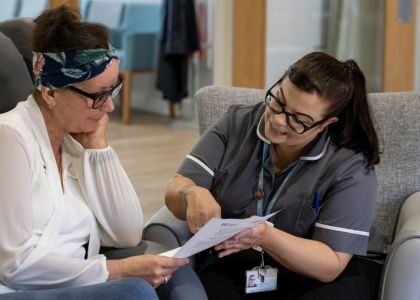 Fair Havens Care Team member talking with a patient