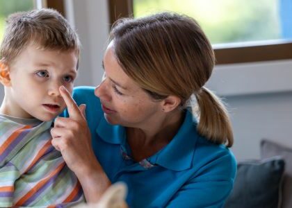 Little Havens child with Care Team member