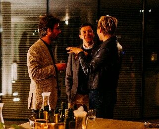 People talking in a group