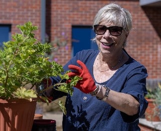Susie in Fair Havens garden