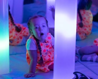 Millie in the Little Havens Sensory room