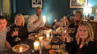 Alice and her family at Christmas the year before