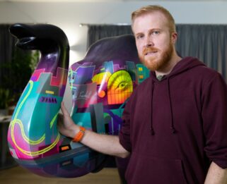 Neil Fendell with Rock 'n' Glow