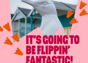 Graphic reads 'It's going to be flippin' fantastic'