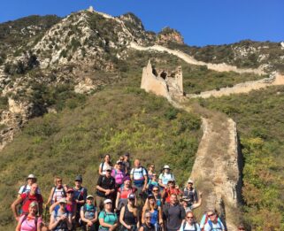 People on the Great Wall of China.