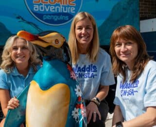 Melissa form Stockvale, Vanessa and Faye for Havens Hospices.