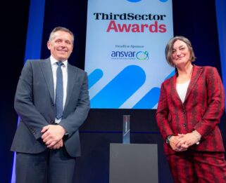 Steve Smith at rising CEO Third Sector Awards