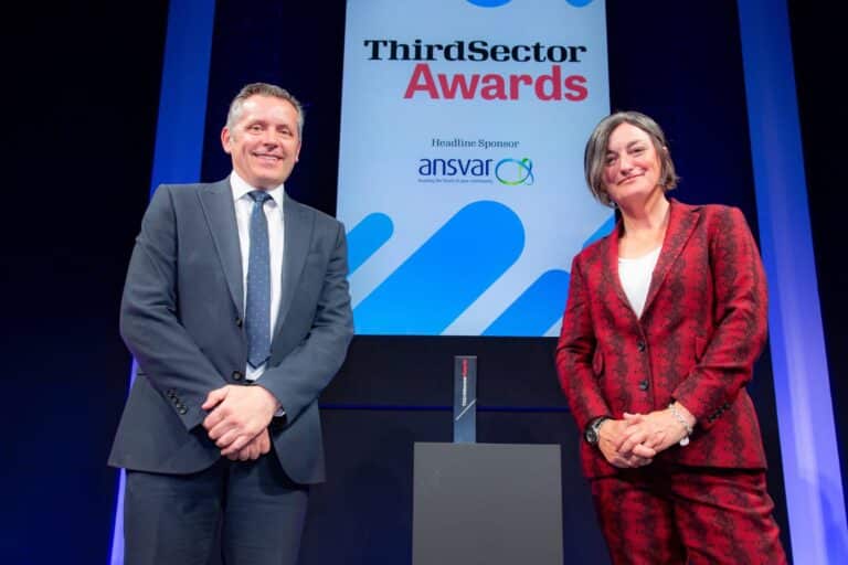 Steve Smith at rising CEO Third Sector Awards