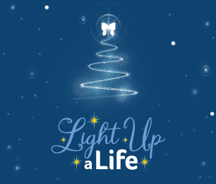 Graphic reads 'Light up a Life'