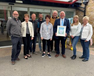 Sandon Golf Society outside Little Havens hospice.