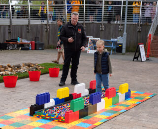 Little boy at Lego walk
